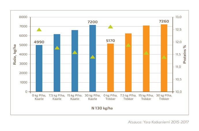 Raža lietojot YaraMila